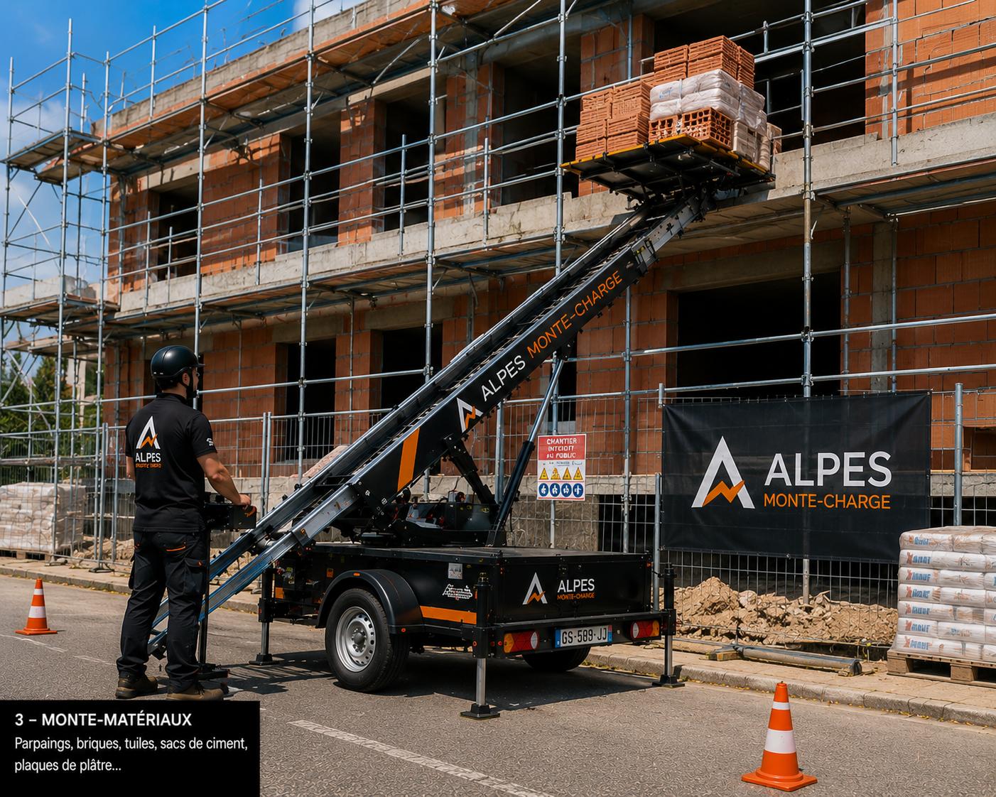 Location de monte-charge avec opérateur pour chantier